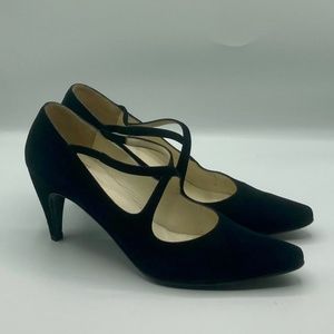 Petra Firenze Black Suede Heels